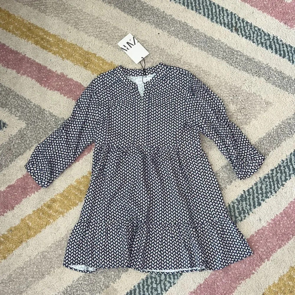 ZARA Kids | Blue | GEOMETRIC DRESS - Picture 4 of 5